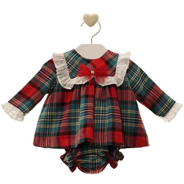 BABY GIRL PLAID LONG SLEEVE SHORT DRESS WITH BLOOMER VALENTINO SET Lilileyba BABY GIRL PLAID LONG SLEEVE SHORT DRESS WITH BLOOMER VALENTINO SET Lilileyba