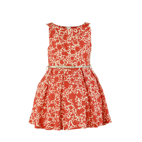 Girls Red Dress with Gold Belt T10 / Red / Girl Girls Red Dress with Gold Belt T10 / Red / Girl