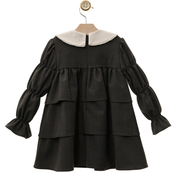 long sleeve dress with peter pan collar Knit Stripe Long Sleeve Peter Pan Collar Dress