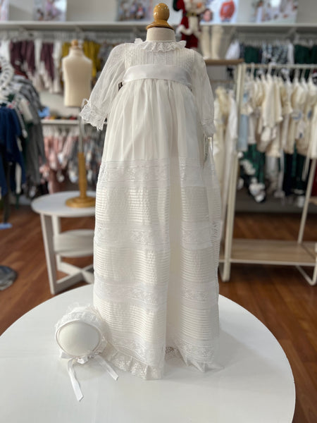 Traditional baptism gown long sleeve paris model 2p – Lilileyba