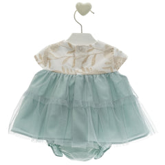 BABY FLORAL TULLE SHORT DRESS WITH BLOOMER GEMINIS