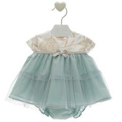 BABY FLORAL TULLE SHORT DRESS WITH BLOOMER GEMINIS