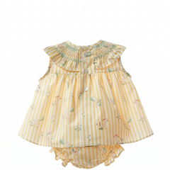 GIRLS YELLOW HAPPY DUCKLING DRESS 2P LUCCA