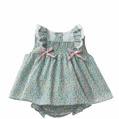 GIRLS FLORAL SLEEVELESS SHORT DRESS WITH BLOOMER 2P VERONA