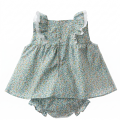 GIRLS FLORAL SLEEVELESS SHORT DRESS WITH BLOOMER 2P VERONA
