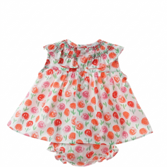 GIRLS CANDY FLOWERS SHORT DRESS AND BLOOMER 2P LIVORNO