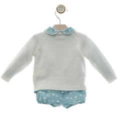 BOYS HOT AIR BALLOON KNIT SWEATER WITH SHIRT AND SHORT 3P SET TUL