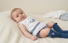 GIRLS WHALE SHIRT AND WHALES BLOOMER 2P SET