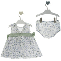BABY FLORAL SLEEVELESS SHORT DRESS SET SAGITARIO