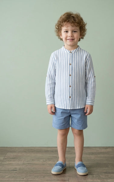 BOYS STRIPED SHIRT WITH SHORT 2P NAGARE