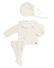 NEWBORN OPENWORK LACE COLLAR 3P SET