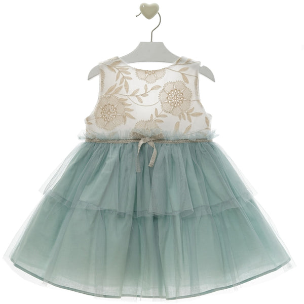 GIRL FLORAL DETAILS TULLE DRESS ZODIACO