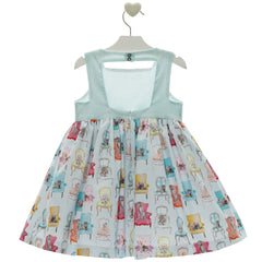 GIRL DOG ON THE CHAIR AND BOWS DRESS TAURO