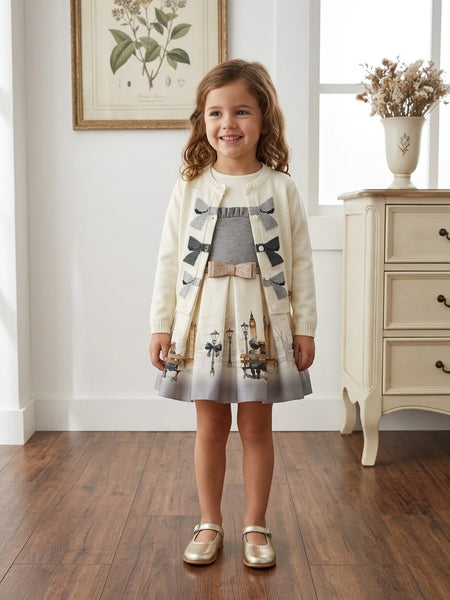 GIRL BOW CARDIGAN