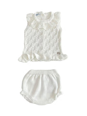 BABY GIRL OPENWORK LACE COLLAR  2P SET