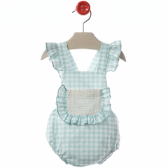 BABY GIRLS GINGHAM RUFFLE ROMPER MODENA