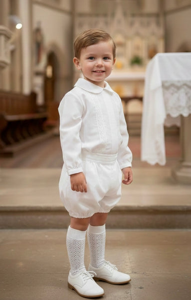 BOY BAPTISM LONG SLEEVE SET