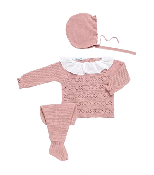 NEWBORN OPENWORK PLUMETI COLLAR 3P SET