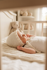 IVORY BABY KNITTED BONNET