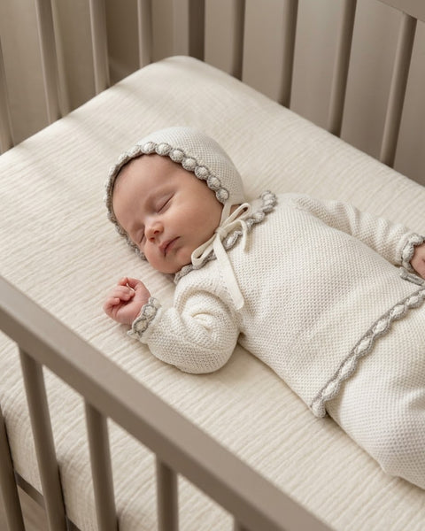 NEWBORN COMBINED WITH BEIGE WAVES 3P SET