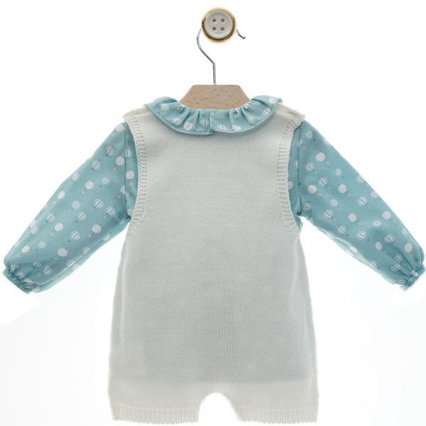BABY HOT AIR BALLOON KNIT OVERALLS AND SHIRT SET TUL