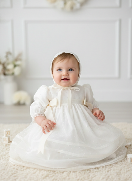 CHRISTENING PLUMETI AND LACE FALDELLIN