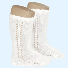 GIRL SOCKS TALL FRETWORK PERLE