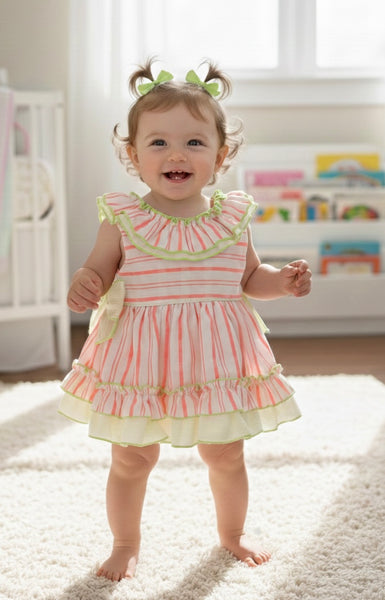 GIRL RUFFLE FLUO DRESS