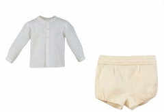 BOYS MAO COLLAR SHIRT AND CLASSIC SHORT 2P SET