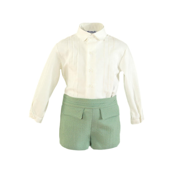 BOYS LONG SLEEVE SHIRT WITH SHORT SET