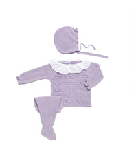 NEWBORN OPENWORK PLUMETI COLLAR 3P SET