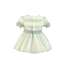 BABY STRIPES AND APPLIQUES DRESS