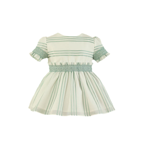 BABY STRIPES AND APPLIQUES DRESS