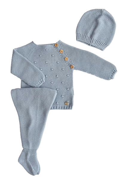 NEWBORN BODOQUES AND BUTTONS 3P SET