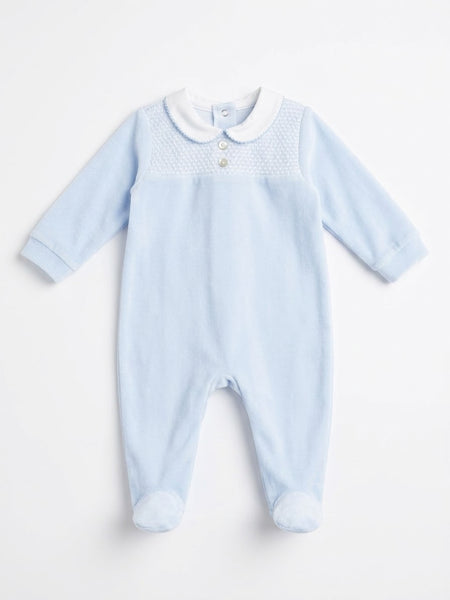 PIJAMA DE TERCIOPELO CON CUELLO REDONDO PARA BEBÉ