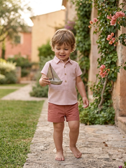 BOYS VICHY SHIRT WITH SHORT 2P MAEMUKI