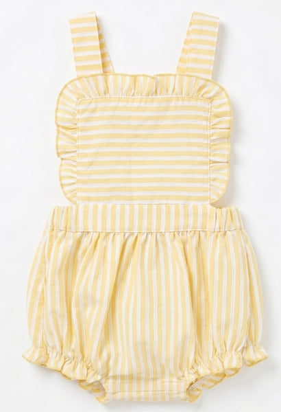 BABY YELLOW STRIPED ROMPER
