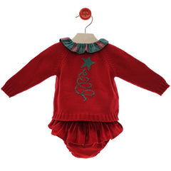 GIRLS CHRISTMAS STAR SKIRT RUFFLE SET CHARLESTON