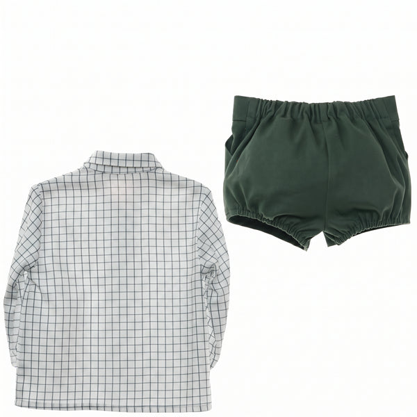BOYS SQUARE SHIRT AND SHORT PANTS SET LISBOA
