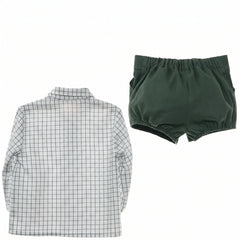 BOYS SQUARE SHIRT AND SHORT PANTS SET LISBOA