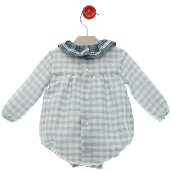 BABY VICHY WITH RUFFLE COLLAR  ROMPER ONDULINA