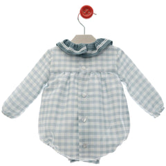 BABY VICHY WITH RUFFLE COLLAR  ROMPER ONDULINA