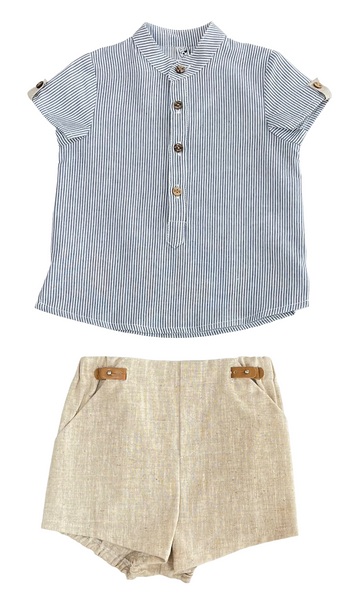 BOYS SHORT SLEEVE SHIRT SET ACUARIO