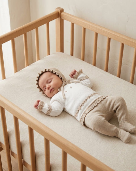 NEWBORN KNIT EYELET YOKE 3P SET