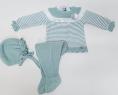 NEWBORN POM POM AND STRIPES 3P SET