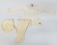 NEWBORN POM POM AND STRIPES 3P SET