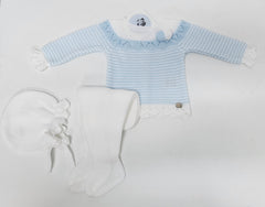 NEWBORN POM POM AND STRIPES 3P SET