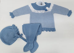 NEWBORN POM POM AND STRIPES 3P SET