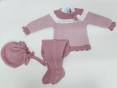 NEWBORN POM POM AND STRIPES 3P SET