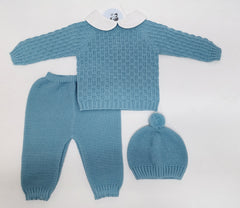 NEWBORN KNIT THROUSERS ROCOGIDAS 3P SET